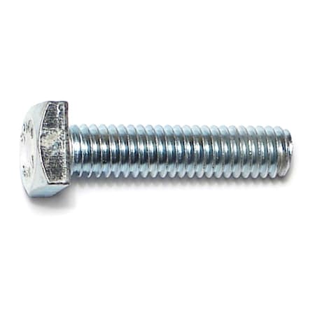 Midwest Fastener Square Head Bolt, Steel, Grade 2, Zinc Plated, 5/16"-18 Thread Size, 1-3/8" Lg, 50 PK 09216
